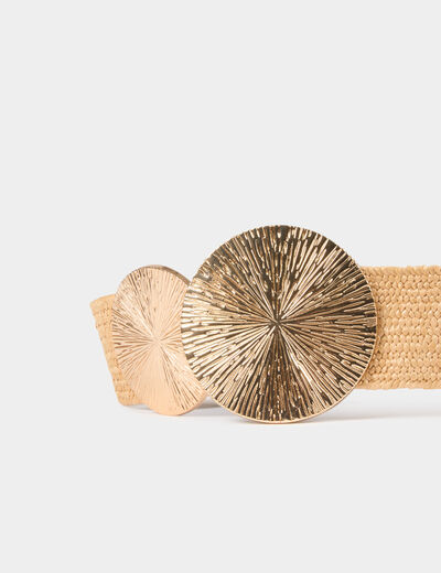 Elasticised braided belt sand women