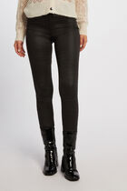 Skinny trousers wet effect black women