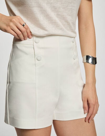 Straight shorts with darts white women
