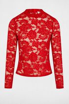 Long-sleeved t-shirt red women