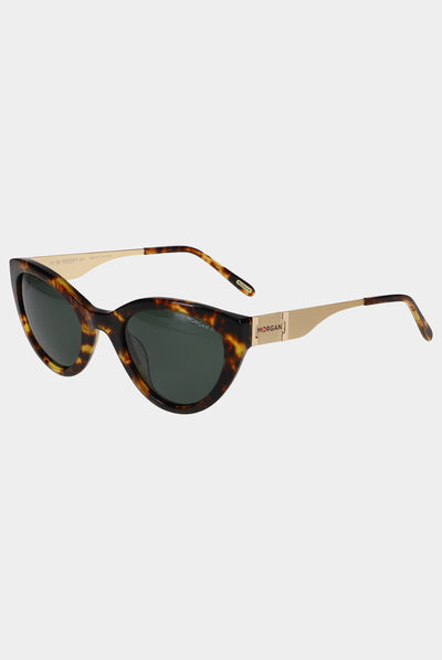 Cat eyes style sunglasses chestnut brown ladies'