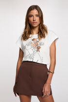 Fitted short skirt-shorts dark brown women