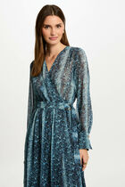 Maxi wrap dress multicolored women