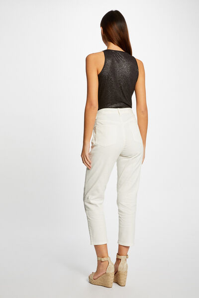 Vest top thin straps with chains black ladies'