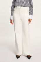 Wide 7/8 jeans white women