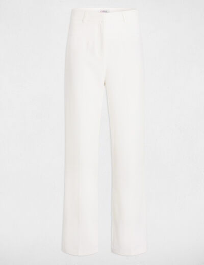 Straight trousers with darts white women