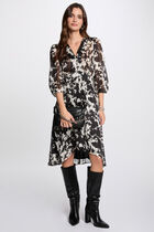 Robe trapèze imprimée multicolore femme