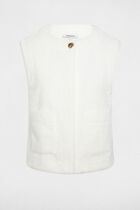 Sleeveless jacket ivory women
