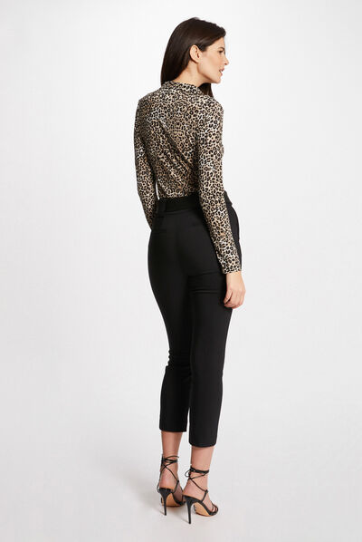 Long-sleeved printed t-shirt multico ladies'
