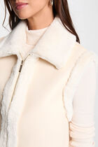 Short sleeveless jacket ivory women