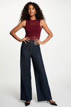 Sleeveless knitted top bordeaux women