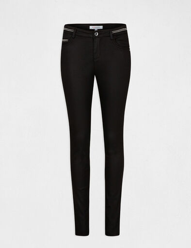slim trousers with wet effect black women Slim trousers with wet effect black women