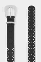 Studded slim belt black women