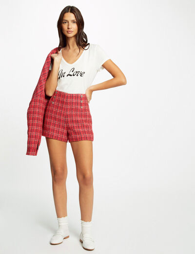 Straight tweed shorts multicolored women