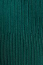 Sweater with a turned-down collar green women