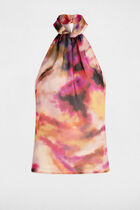 Sleeveless printed blouse multicolor women