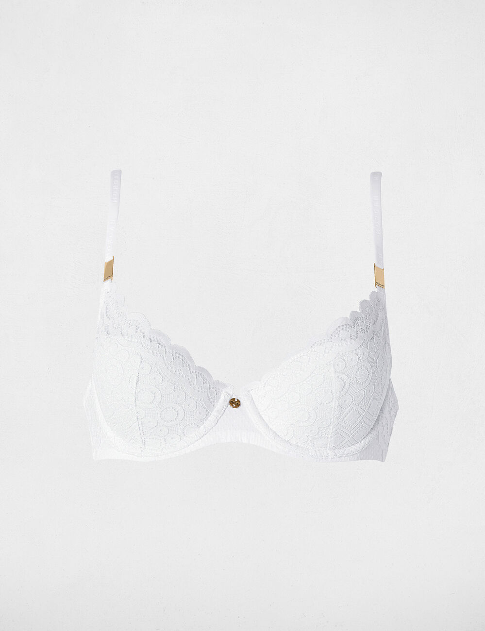 Lace bra with thin straps white women