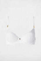 Lace bra with thin straps white women