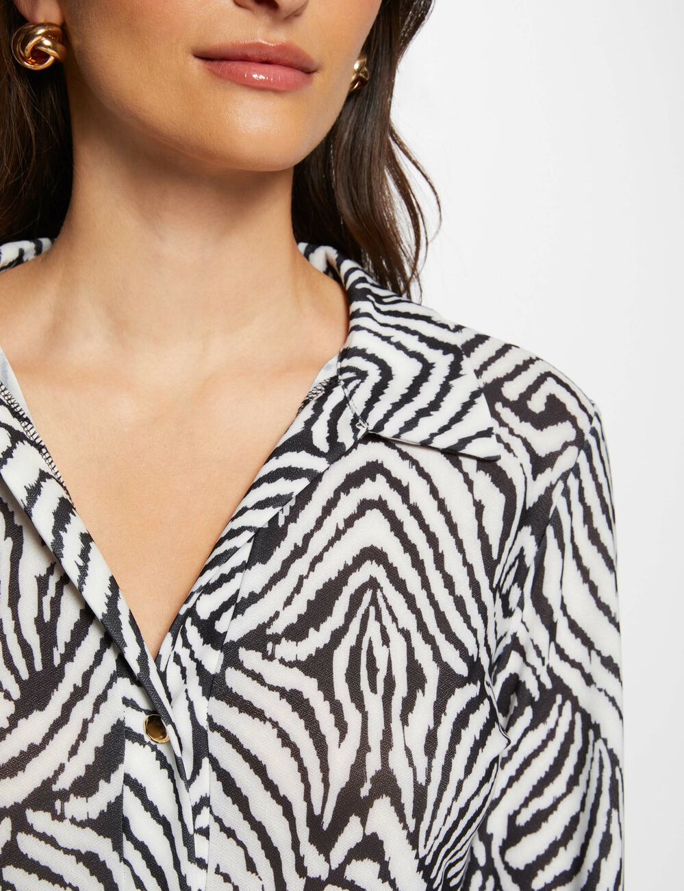 Printed straight midi dress multicolored women