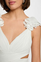 Maxi loose straight dress white women