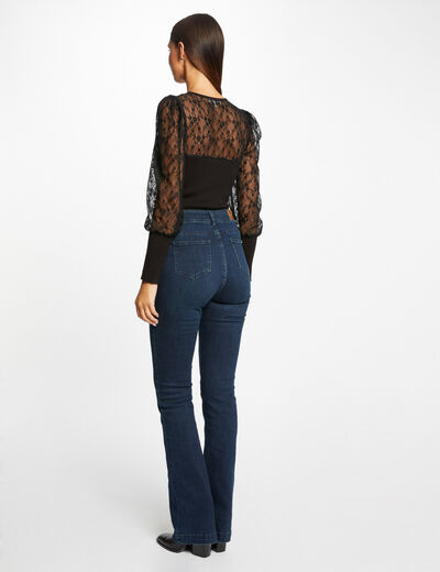 Jumper with laced long-sleeved black women