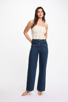 Knitted top thin straps ivory women