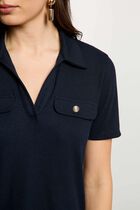 Short-sleeved t-shirt navy blue women