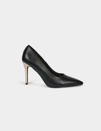 faux leather heeled court shoes black women Faux leather heeled court shoes black women