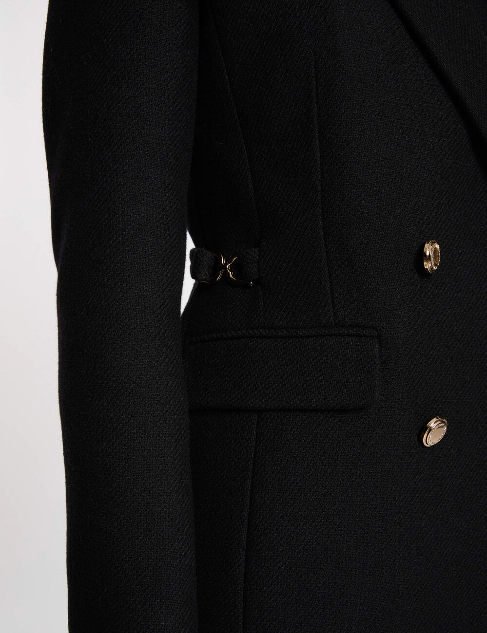 Double breasted coat black women