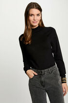Jumper high collar black women