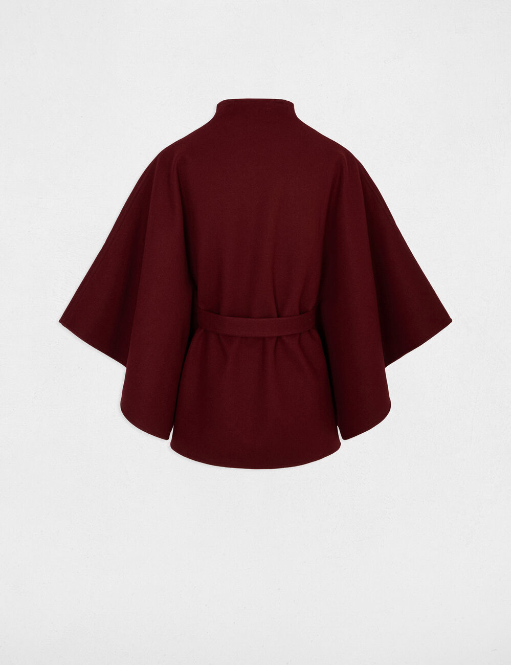 Belted cape bordeaux women