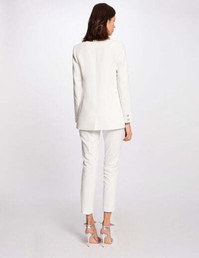 Cropped cigarette trousers ivory women
