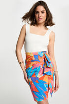 Printed fitted skirt multicolor women