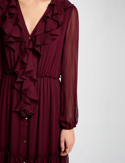 flowy long dress plum women Flowy long dress plum women