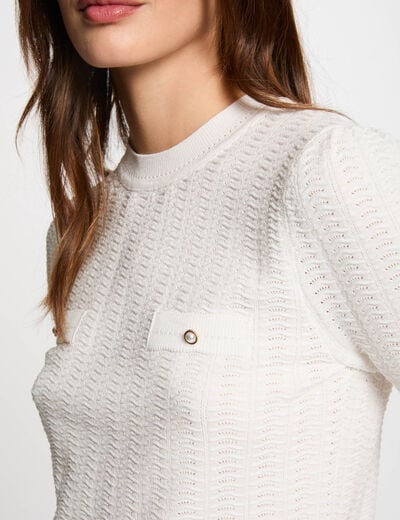 Short-sleeved jumper white women