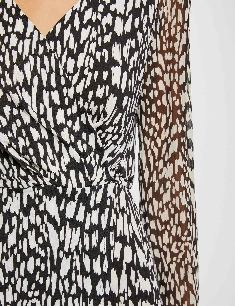 Straight dress with abstract print multicolored women