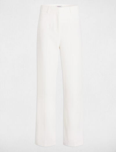 Straight trousers with darts white women