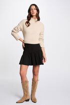 Striped mini skirt black women