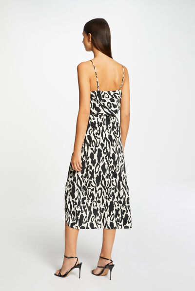 Midi straight skirt animal print multico ladies'