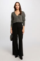 Wide leg trousers black women