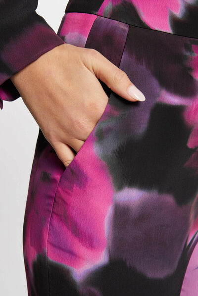 Loose wide leg trousers floral print multico ladies'