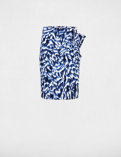 Draped printed pencil skirt multico ladies'