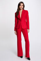 Mid-length blazer red women
