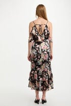 Printed top with ruffles multicolor women