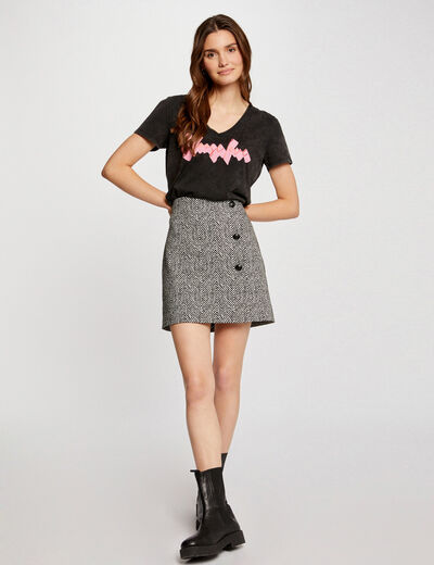 Mini skirt chevron print multico ladies'