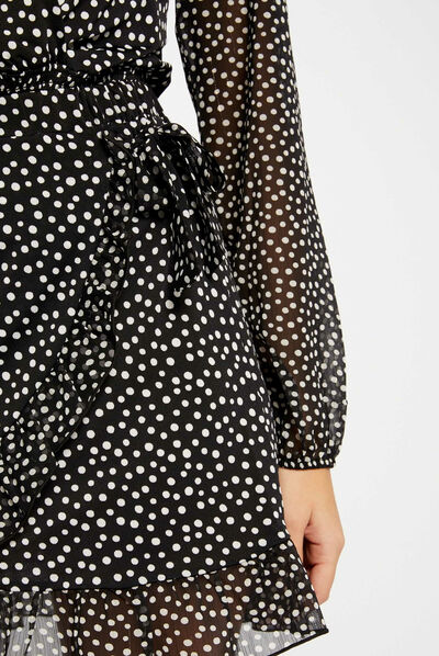 Wrap skirt with ruffles multico ladies'