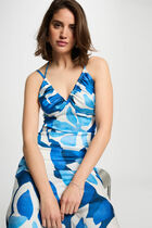 Printed maxi straight dress multicolor women