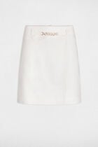 Mini wrap skirt ecru women