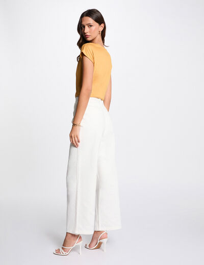 Short-sleeved t-shirt mustard yellow women