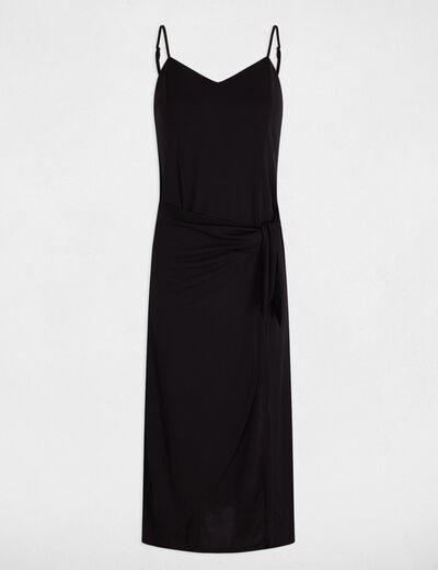 Slitted fitted midi dress black women